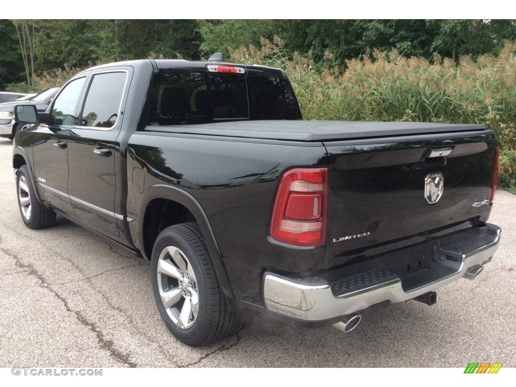2019 1500 Limited Crew Cab 4x4 - Diamond Black Crystal Pearl / Black/Light Frost Beige photo #5
