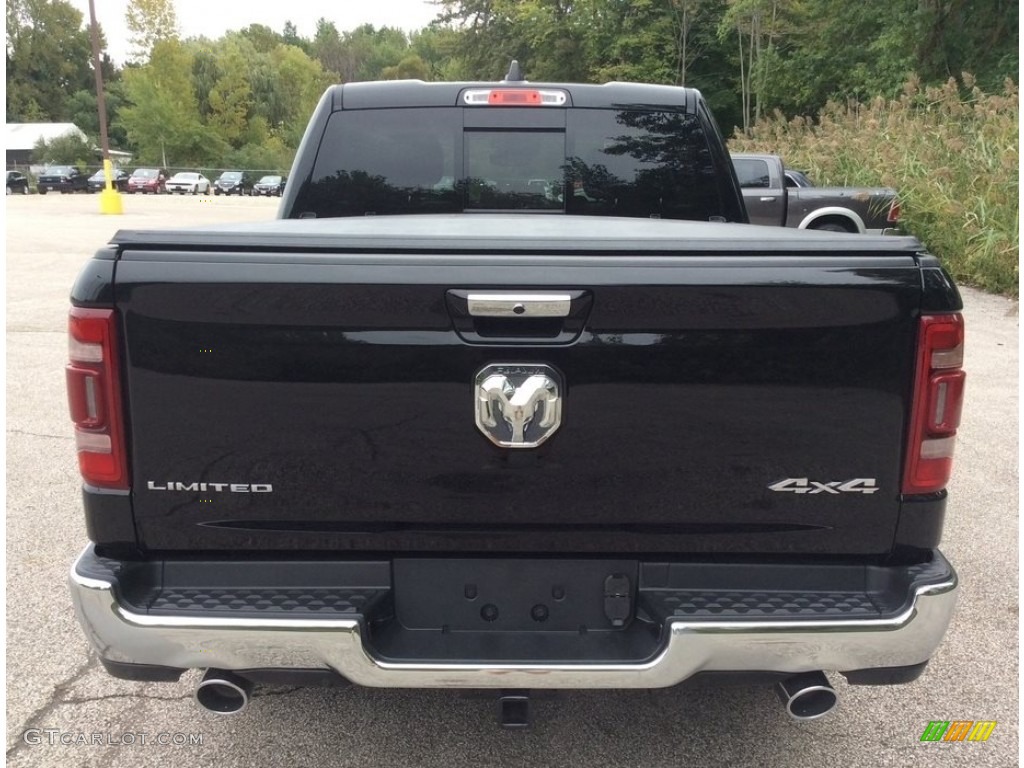 2019 1500 Limited Crew Cab 4x4 - Diamond Black Crystal Pearl / Black/Light Frost Beige photo #6