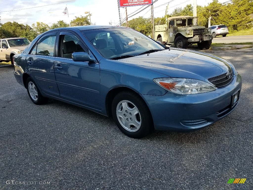 2003 Camry LE V6 - Stratosphere Mica / Stone photo #8