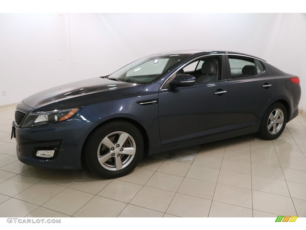 2015 Optima LX - Smokey Blue Metallic / Gray photo #3