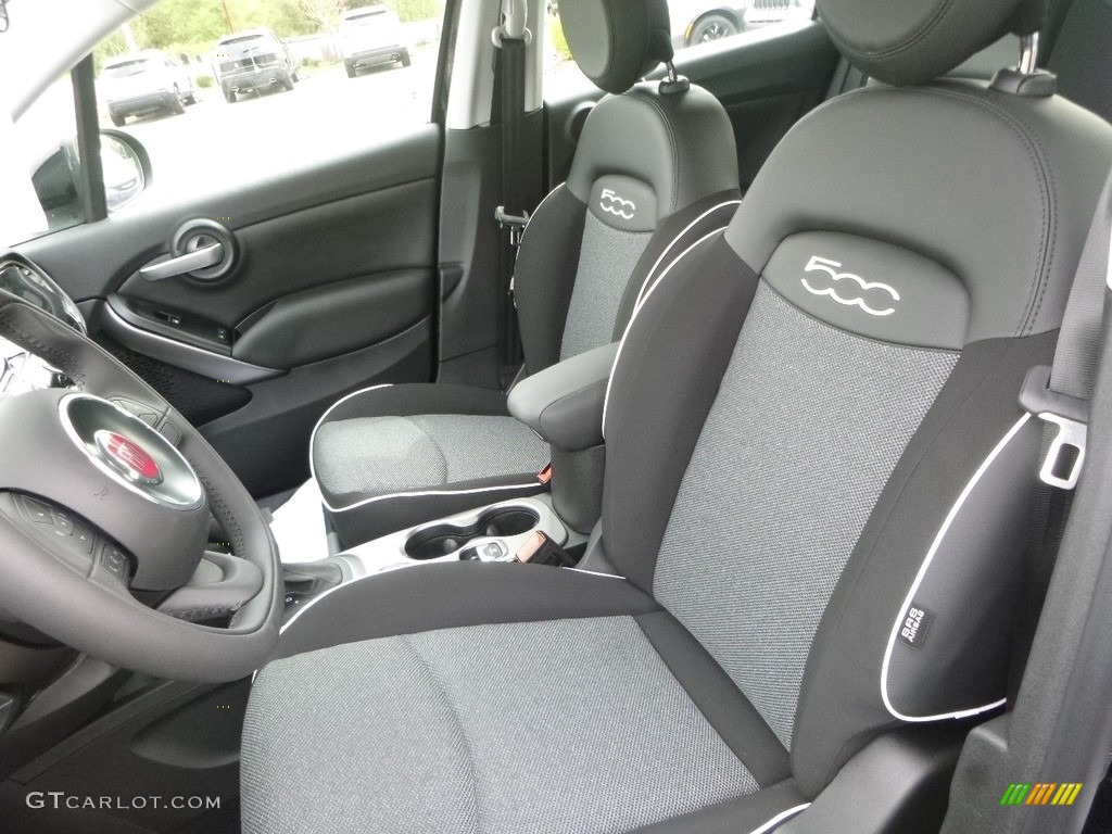 Black Interior 2018 Fiat 500X Pop Photo #129628946