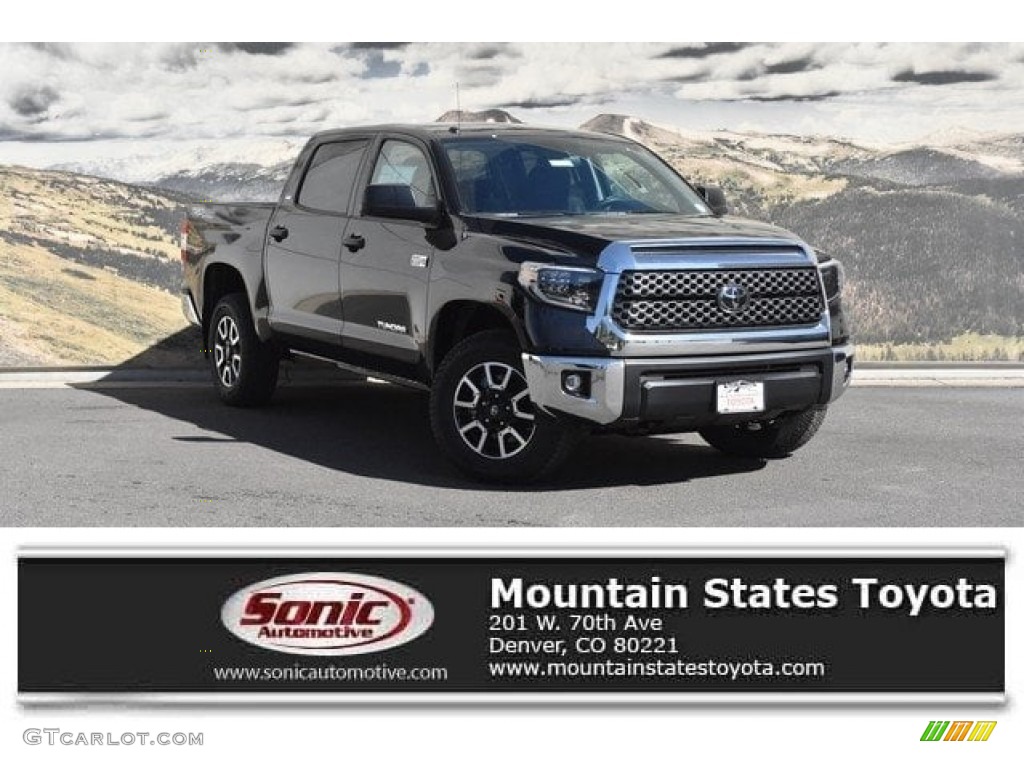 2019 Tundra SR5 CrewMax 4x4 - Midnight Black Metallic / Black photo #1