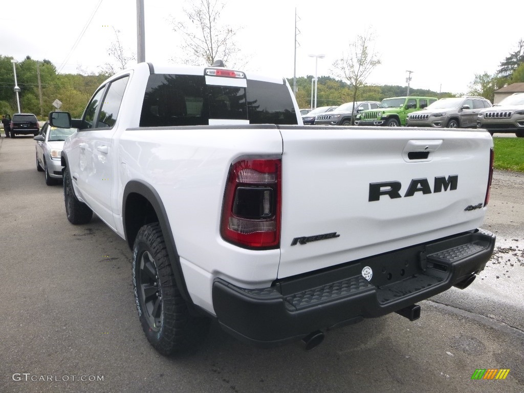 2019 1500 Rebel Crew Cab 4x4 - Bright White / Black/Red photo #3