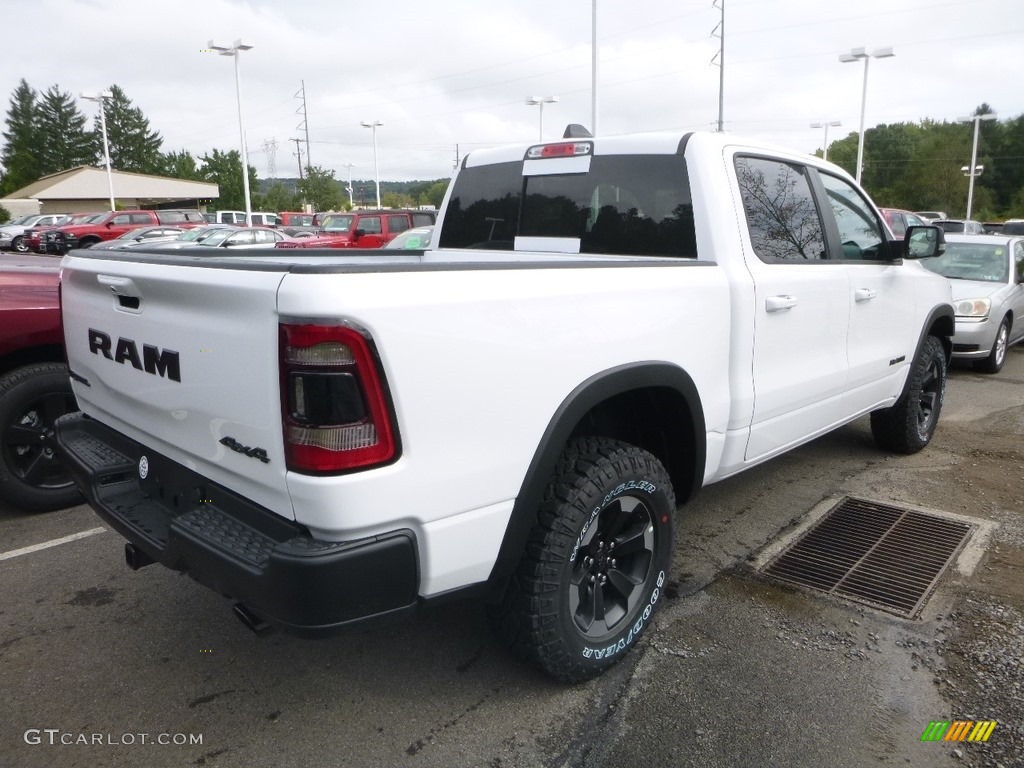 2019 1500 Rebel Crew Cab 4x4 - Bright White / Black/Red photo #5