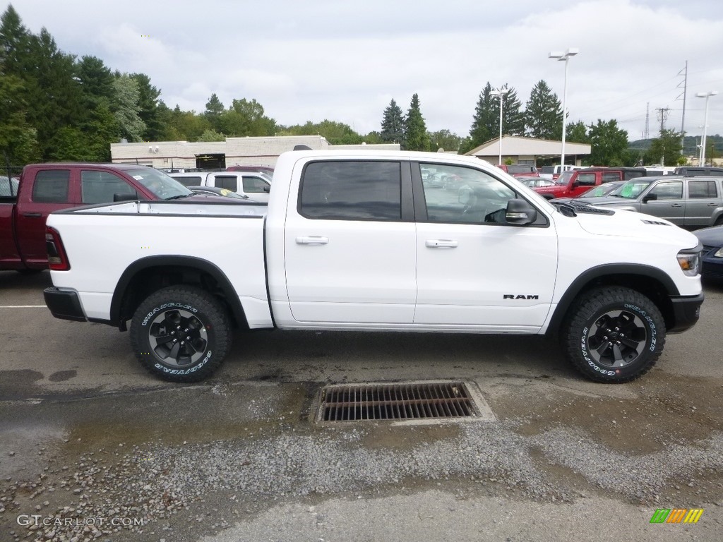 2019 1500 Rebel Crew Cab 4x4 - Bright White / Black/Red photo #6