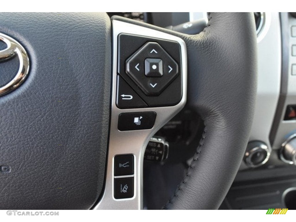 2019 Toyota Tundra Limited CrewMax 4x4 Black Steering Wheel Photo #129636623