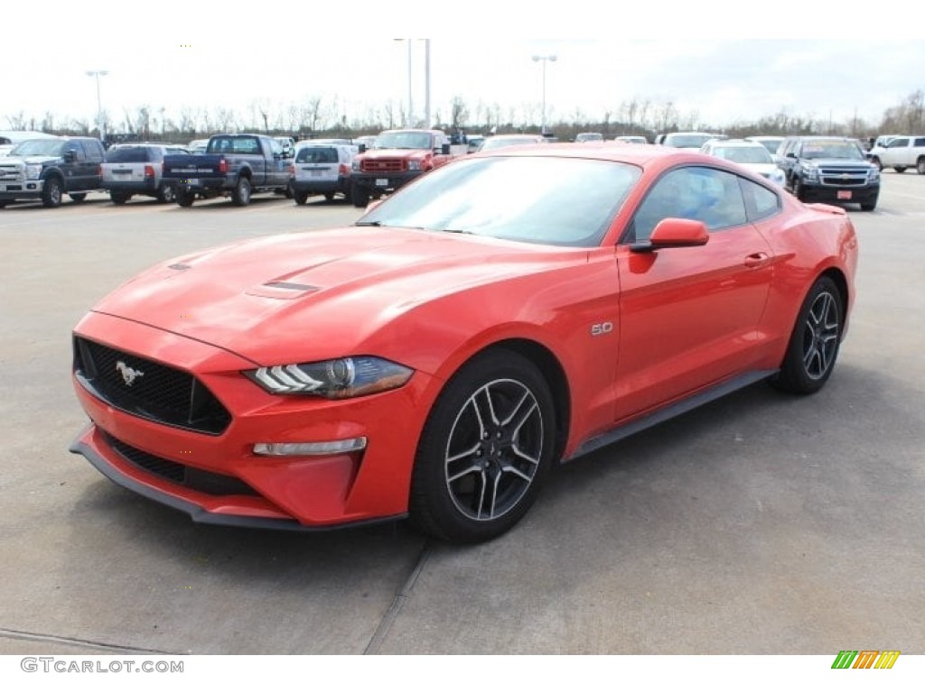 Race Red 2018 Ford Mustang GT Fastback Exterior Photo #129639146
