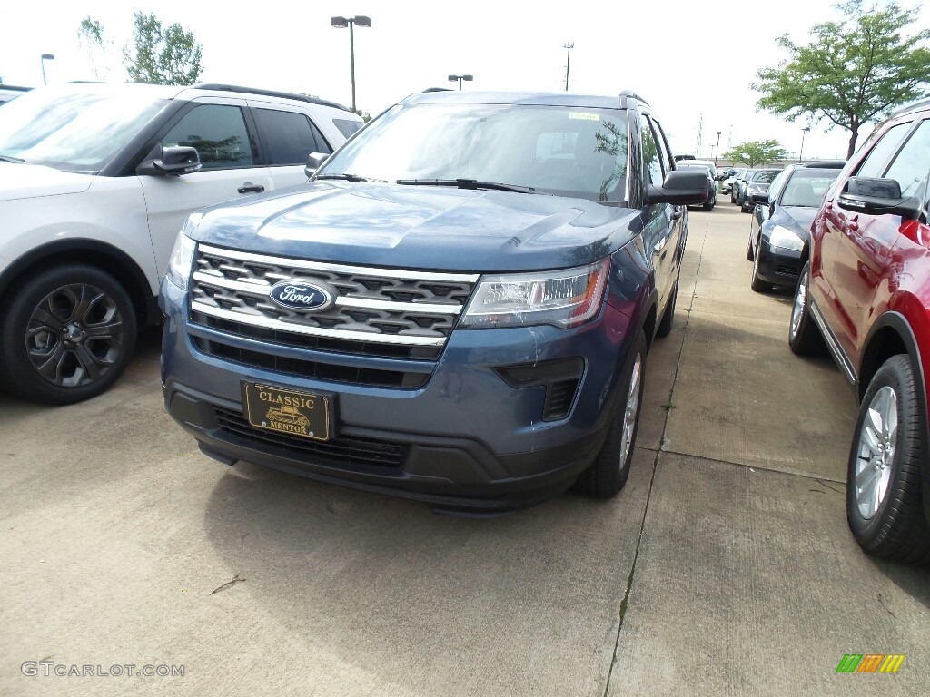 2018 Explorer FWD - Blue Metallic / Medium Stone photo #1