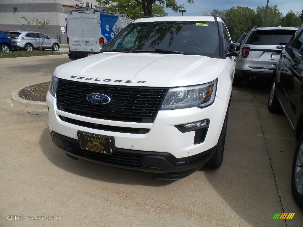 2018 Explorer Sport 4WD - White Platinum / Ebony Black photo #1