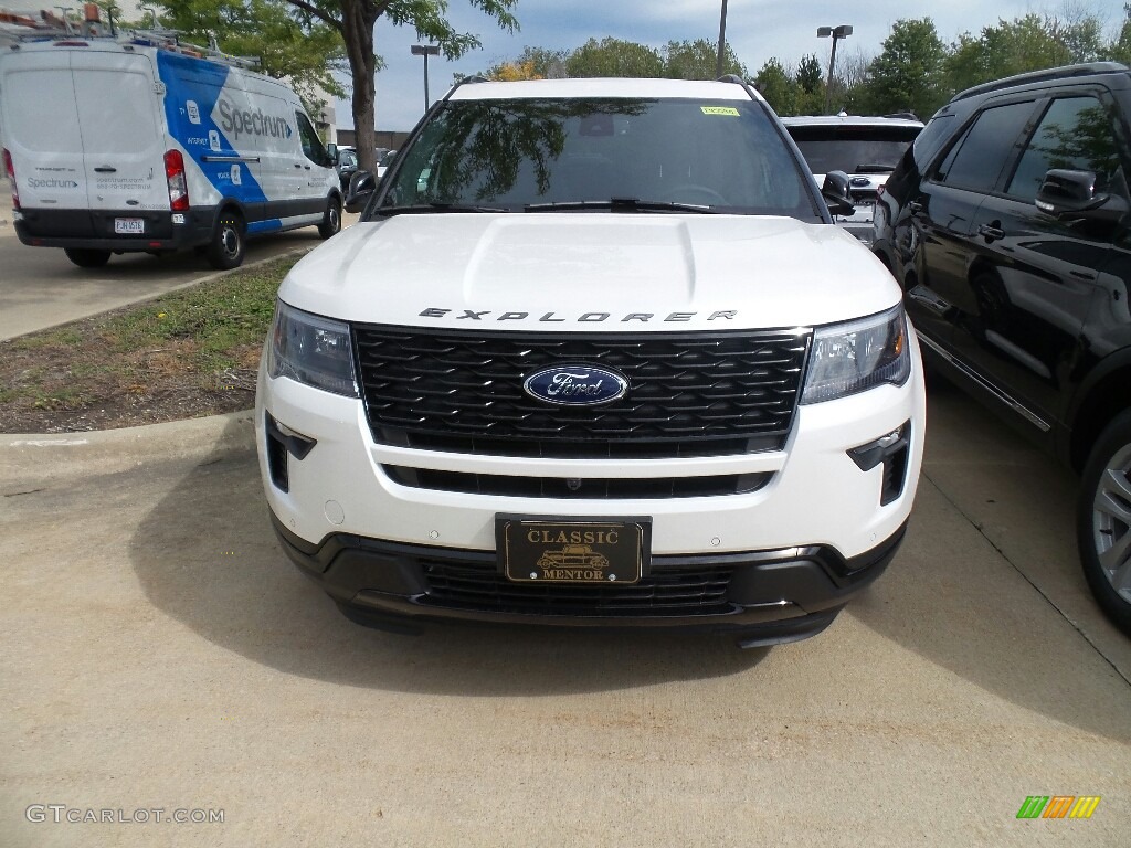 2018 Explorer Sport 4WD - White Platinum / Ebony Black photo #2