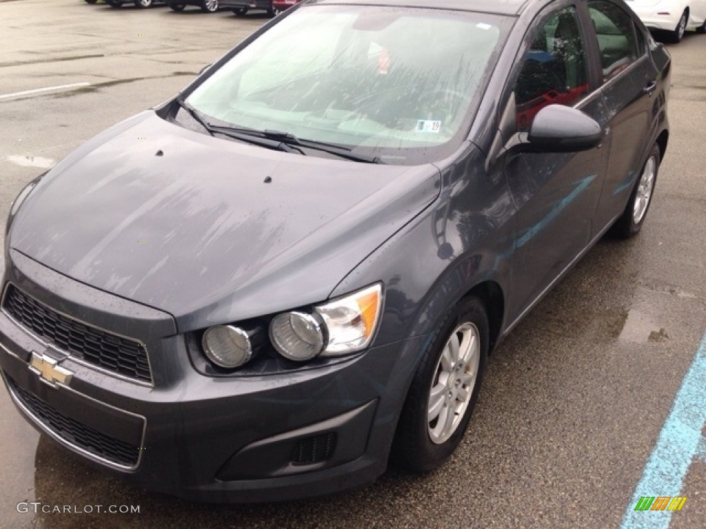 2012 Sonic LT Sedan - Cyber Gray Metallic / Jet Black/Dark Titanium photo #1