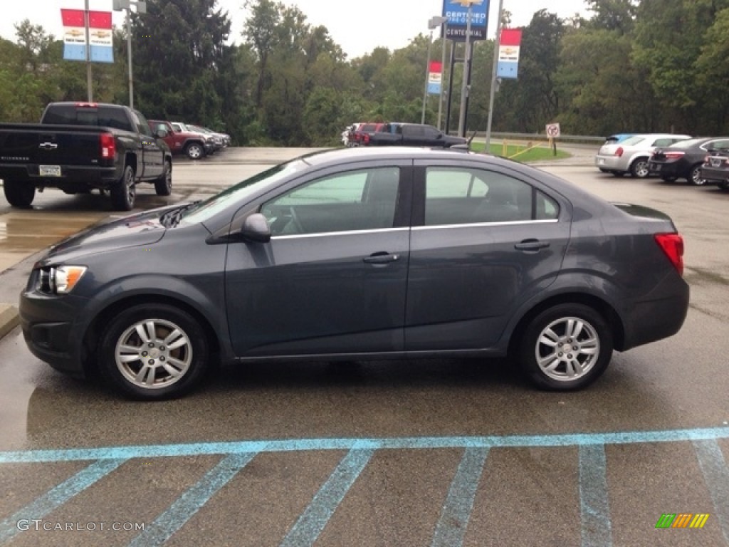 2012 Sonic LT Sedan - Cyber Gray Metallic / Jet Black/Dark Titanium photo #2