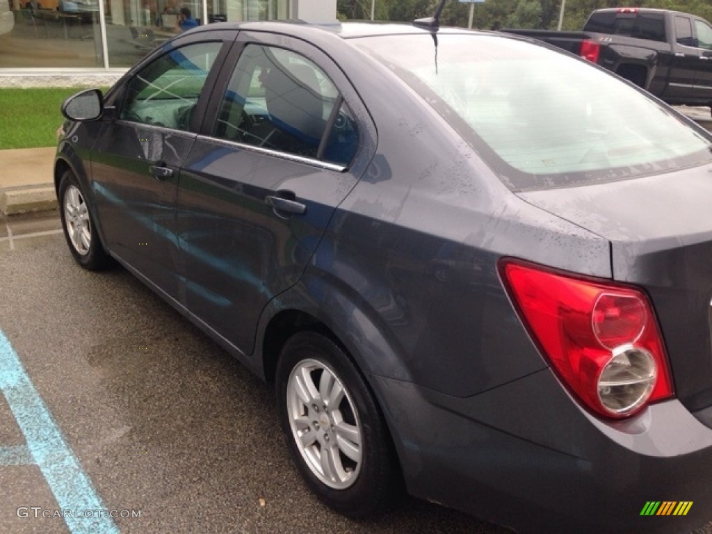 2012 Sonic LT Sedan - Cyber Gray Metallic / Jet Black/Dark Titanium photo #3