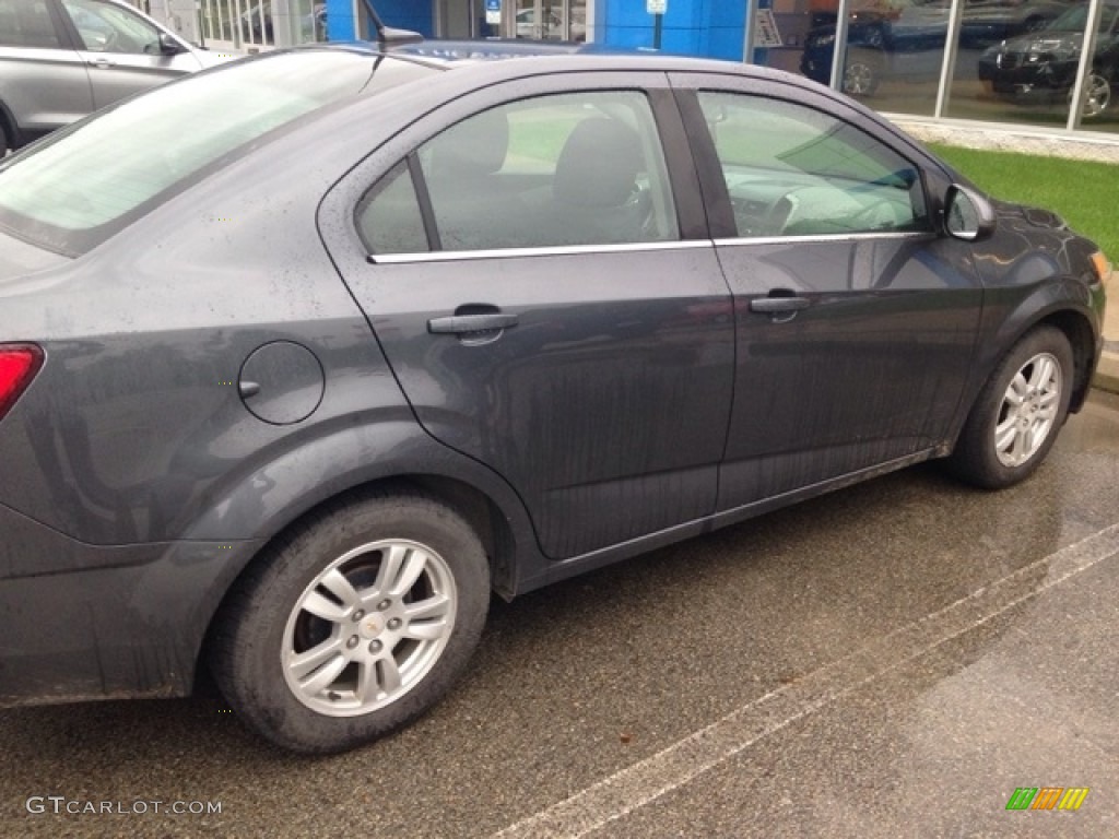 2012 Sonic LT Sedan - Cyber Gray Metallic / Jet Black/Dark Titanium photo #5
