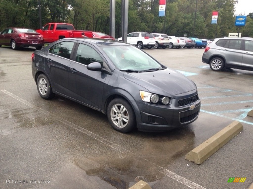 2012 Sonic LT Sedan - Cyber Gray Metallic / Jet Black/Dark Titanium photo #6