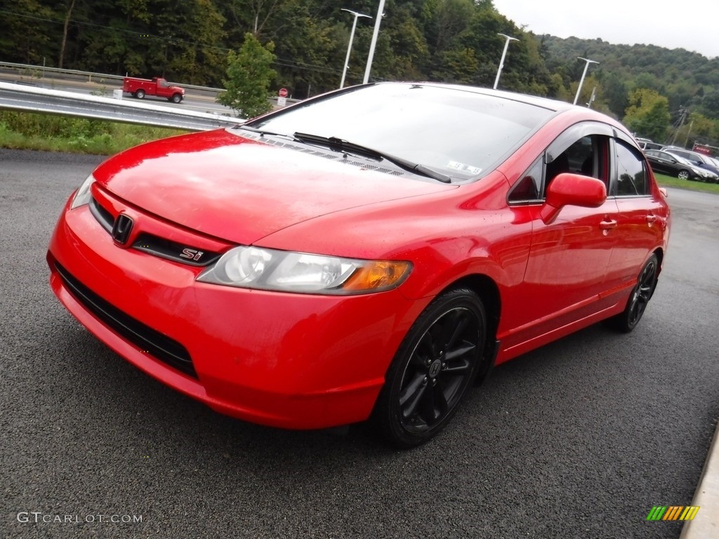 2008 Civic Si Sedan - Rallye Red / Black photo #7