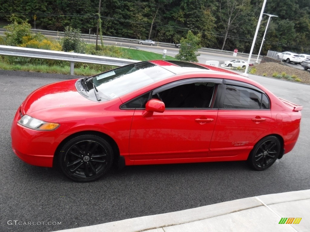 2008 Civic Si Sedan - Rallye Red / Black photo #9