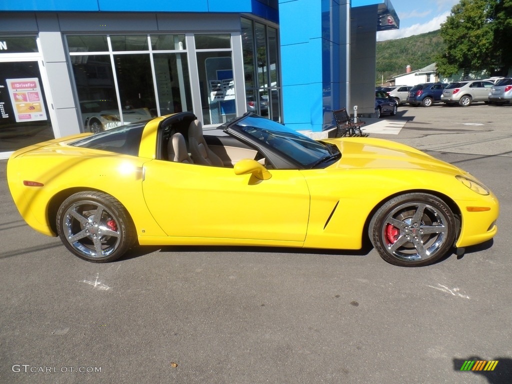 2007 Corvette Coupe - Velocity Yellow / Cashmere photo #2