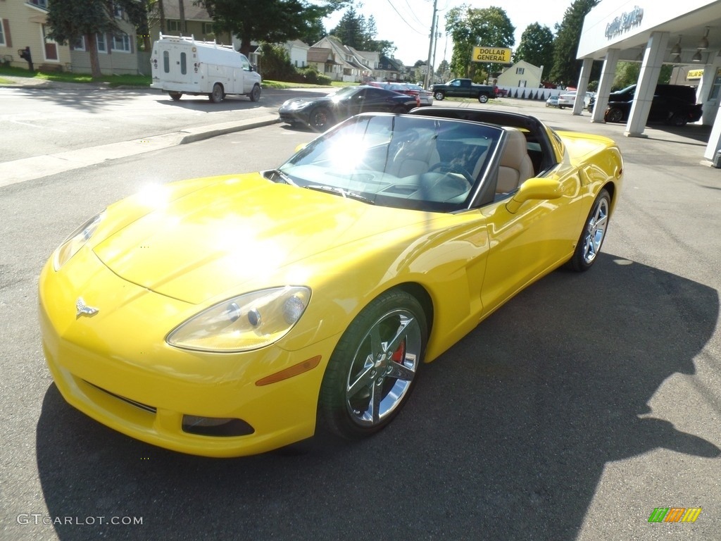 2007 Corvette Coupe - Velocity Yellow / Cashmere photo #4
