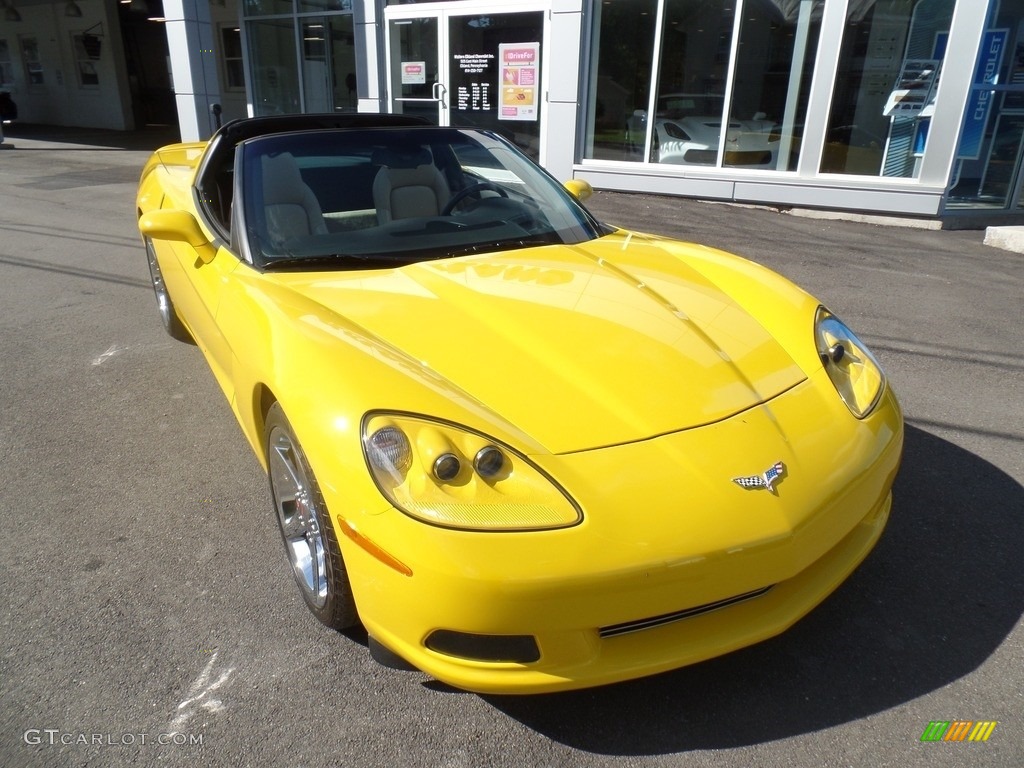 2007 Corvette Coupe - Velocity Yellow / Cashmere photo #5
