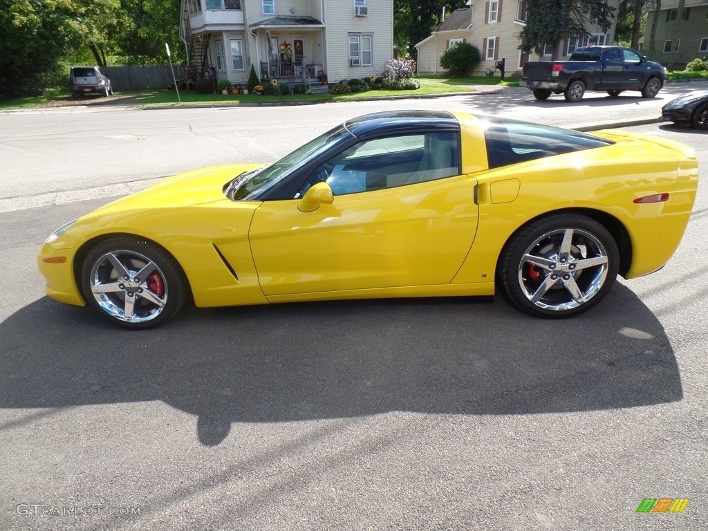 2007 Corvette Coupe - Velocity Yellow / Cashmere photo #6