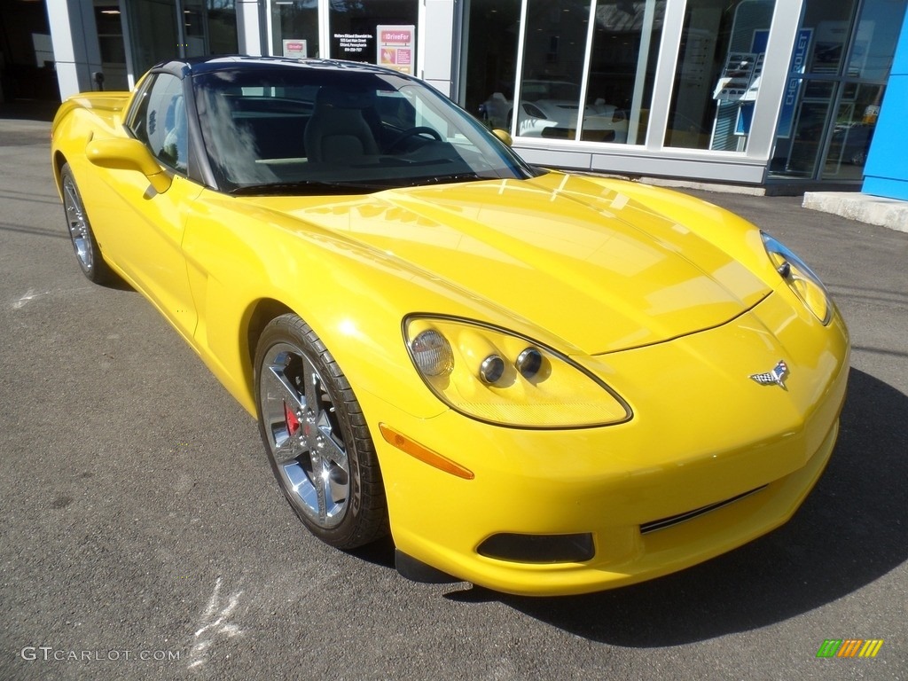 2007 Corvette Coupe - Velocity Yellow / Cashmere photo #9