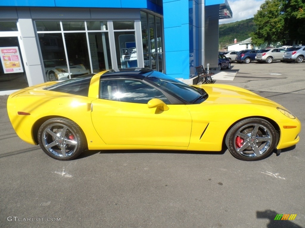 2007 Corvette Coupe - Velocity Yellow / Cashmere photo #10