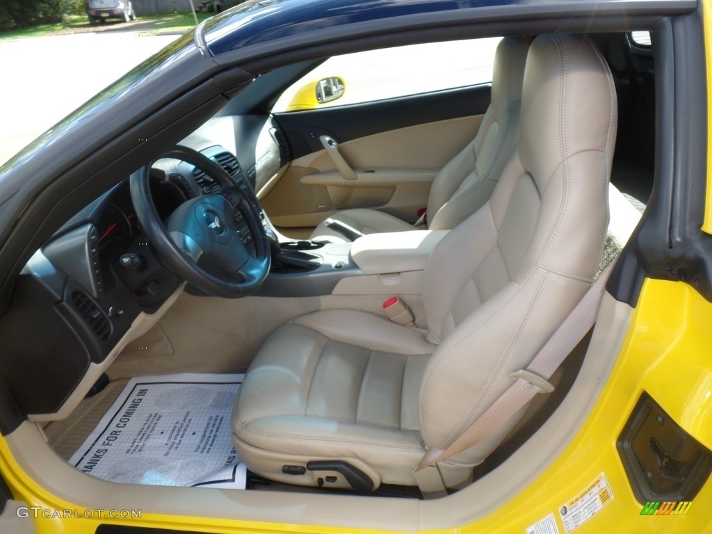 2007 Corvette Coupe - Velocity Yellow / Cashmere photo #26