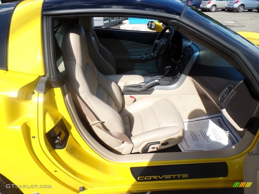 2007 Corvette Coupe - Velocity Yellow / Cashmere photo #40