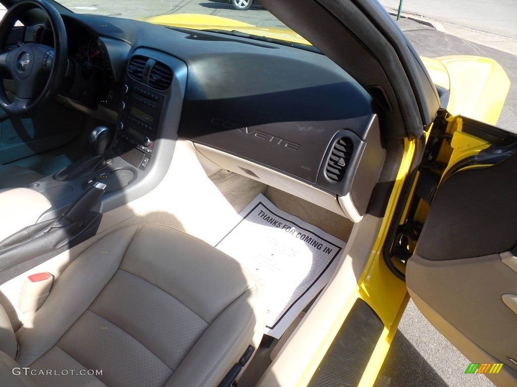 2007 Corvette Coupe - Velocity Yellow / Cashmere photo #42