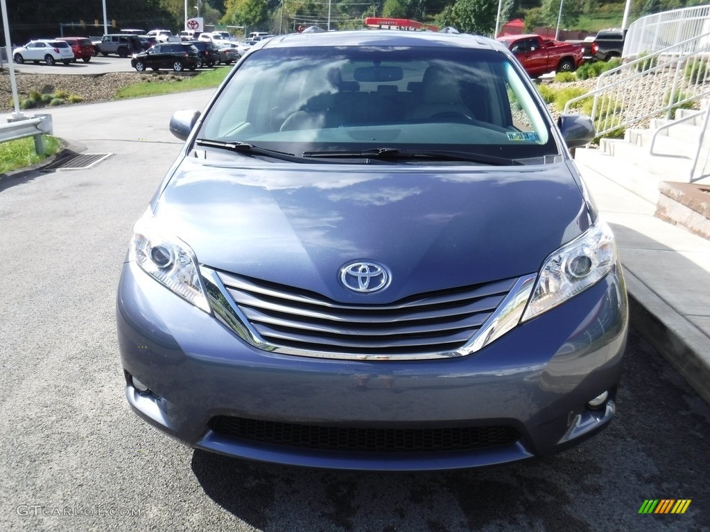 2015 Sienna XLE AWD - Shoreline Blue Pearl / Bisque photo #4
