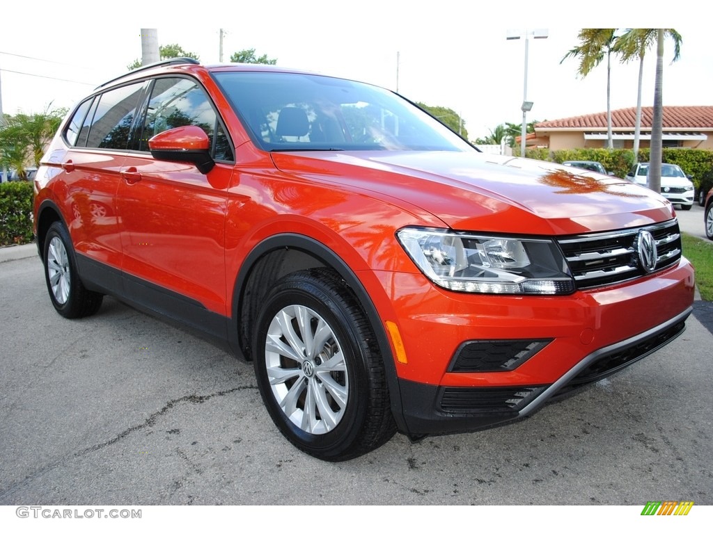 Habanero Orange Metallic 2018 Volkswagen Tiguan S Exterior Photo #129650863