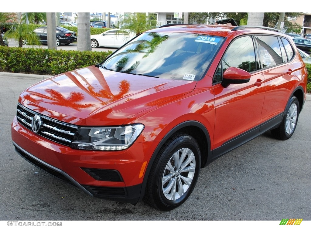 Habanero Orange Metallic 2018 Volkswagen Tiguan S Exterior Photo #129650902