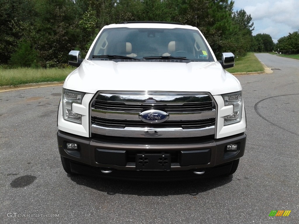 2017 F150 Lariat SuperCrew 4X4 - White Platinum / Light Camel photo #3