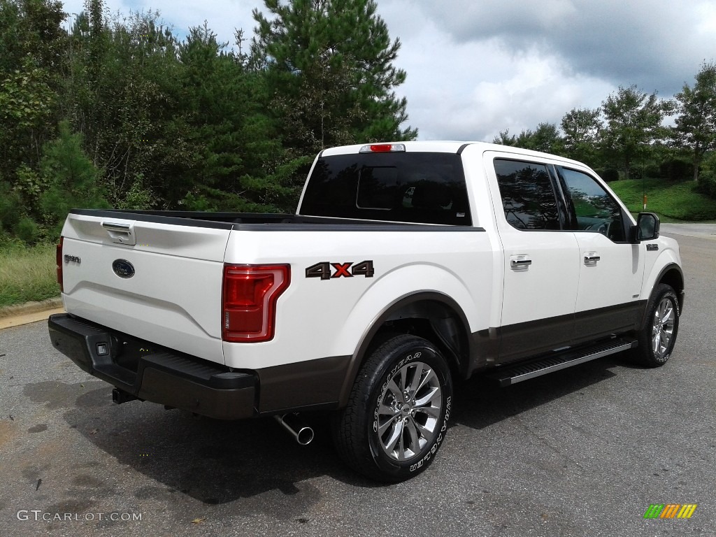 2017 F150 Lariat SuperCrew 4X4 - White Platinum / Light Camel photo #6