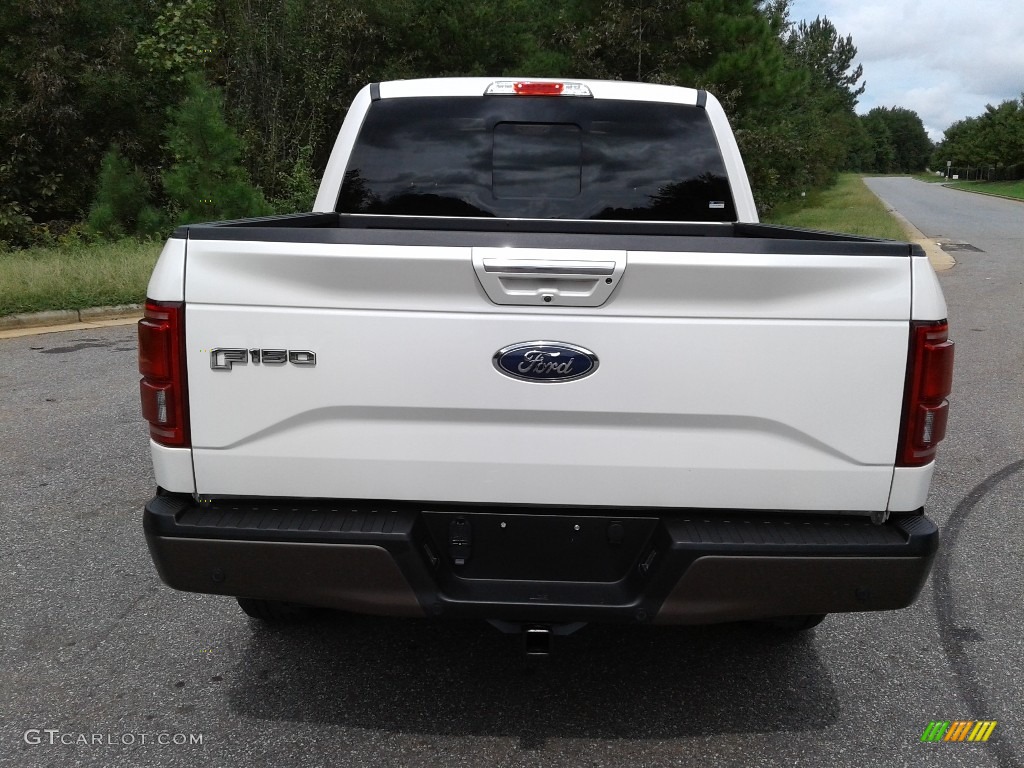 2017 F150 Lariat SuperCrew 4X4 - White Platinum / Light Camel photo #7