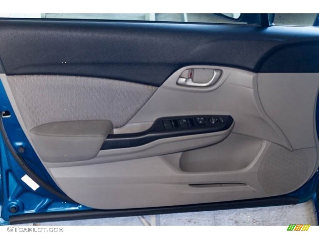 2015 Civic LX Sedan - Dyno Blue Pearl / Black photo #26