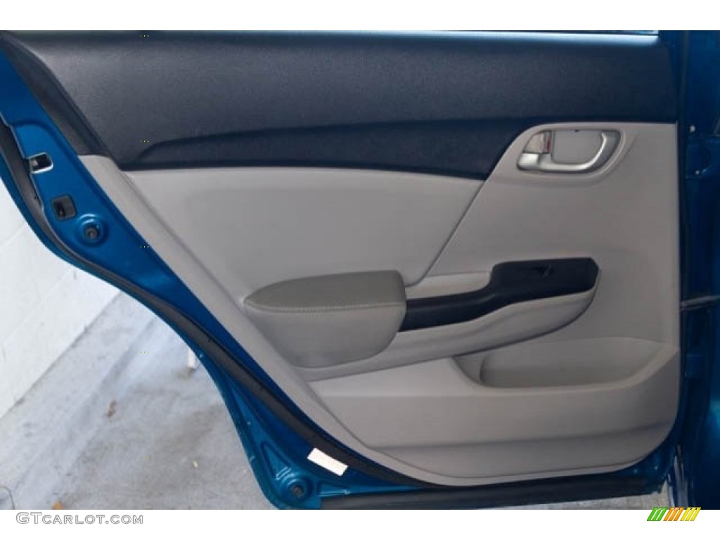 2015 Civic LX Sedan - Dyno Blue Pearl / Black photo #28