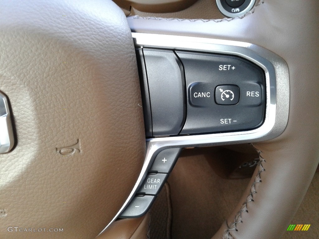 2019 1500 Laramie Crew Cab 4x4 - Diamond Black Crystal Pearl / Mountain Brown/Light Frost Beige photo #21