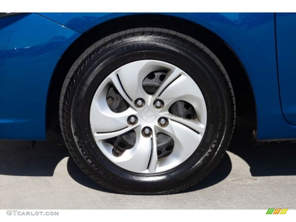 2015 Civic LX Sedan - Dyno Blue Pearl / Black photo #34