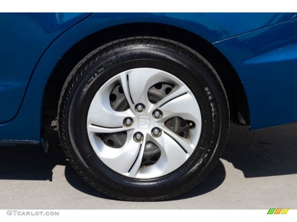 2015 Civic LX Sedan - Dyno Blue Pearl / Black photo #35