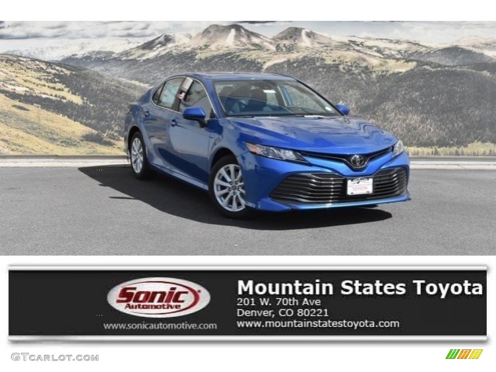 2019 Camry LE - Blue Streak Metallic / Black photo #1