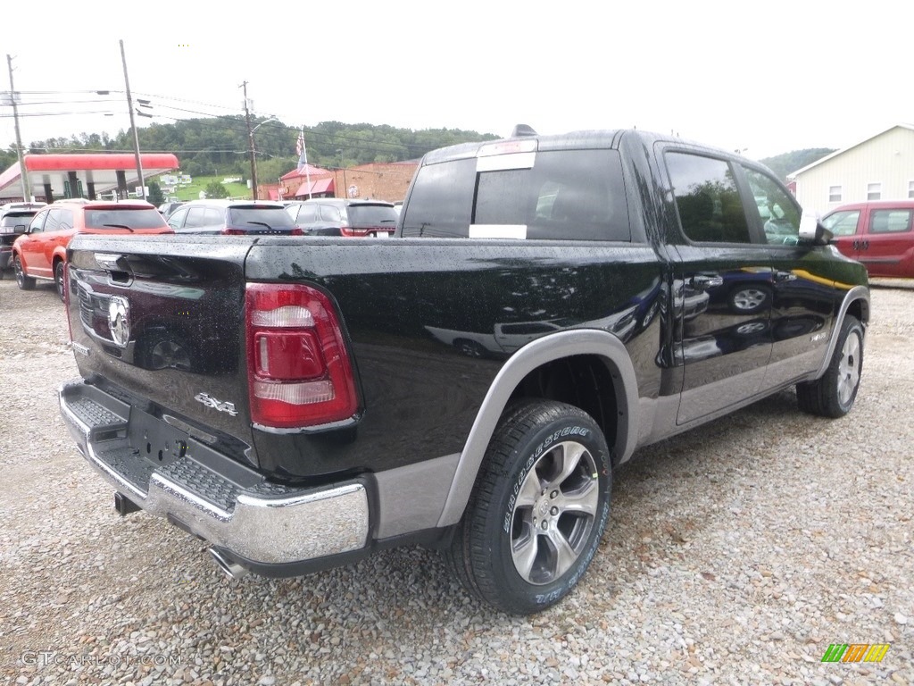 2019 1500 Laramie Crew Cab 4x4 - Black Forest Green Pearl / Mountain Brown/Light Frost Beige photo #6
