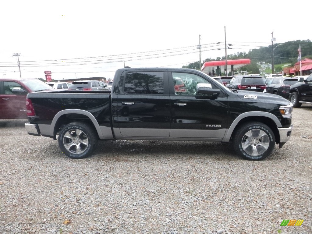 2019 1500 Laramie Crew Cab 4x4 - Black Forest Green Pearl / Mountain Brown/Light Frost Beige photo #7