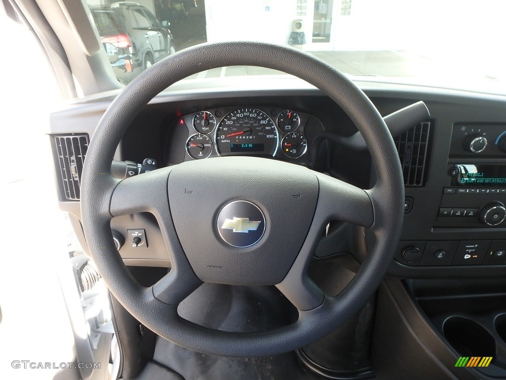 2018 Chevrolet Express 2500 Cargo WT Medium Pewter Steering Wheel Photo #129659689
