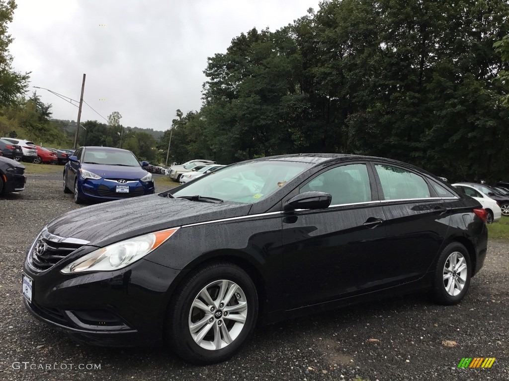 2011 Sonata GLS - Black Plum Pearl / Gray photo #7