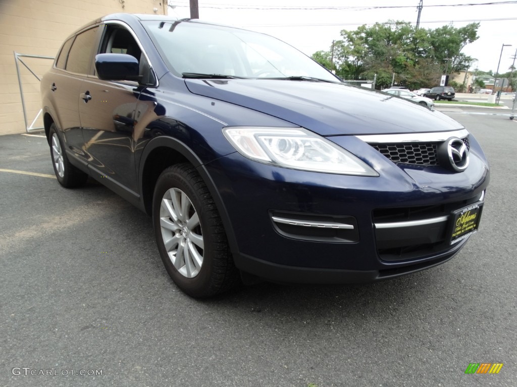 2009 CX-9 Touring AWD - Stormy Blue Mica / Black photo #3