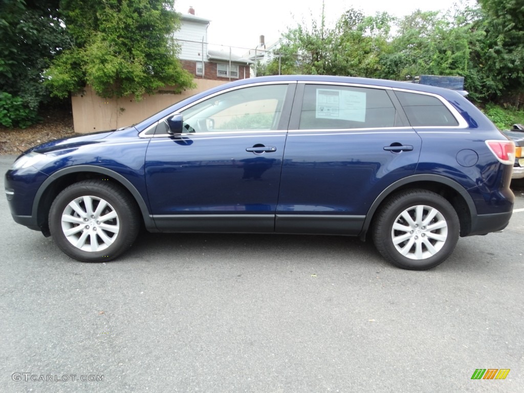 2009 CX-9 Touring AWD - Stormy Blue Mica / Black photo #7