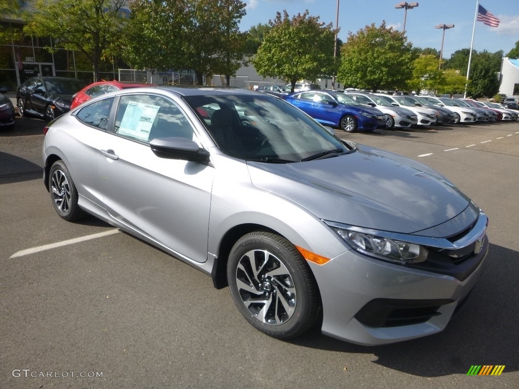 Lunar Silver Metallic 2018 Honda Civic LX-P Coupe Exterior Photo #129674114