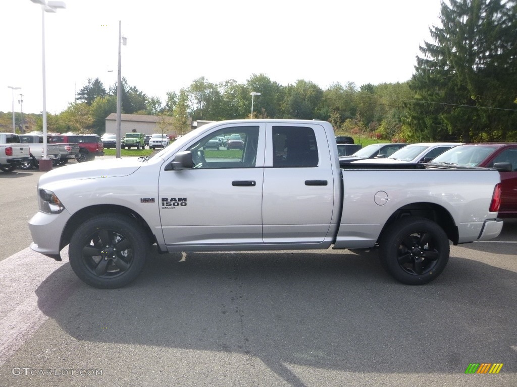 2019 1500 Classic Express Quad Cab 4x4 - Bright Silver Metallic / Black/Diesel Gray photo #2